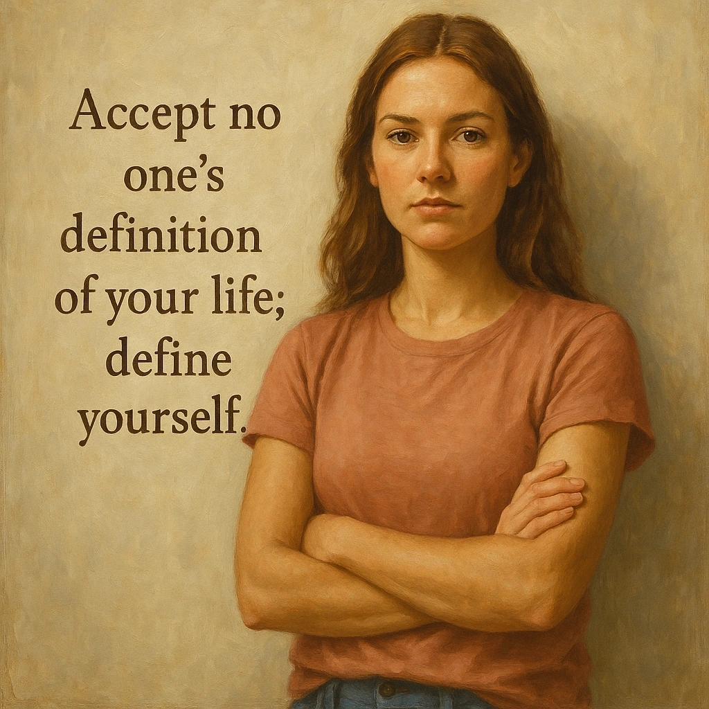 Accept no one's definition of your life, define yourself
