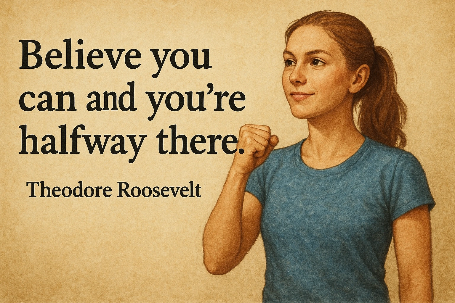 Believe you can and you're halfway there.