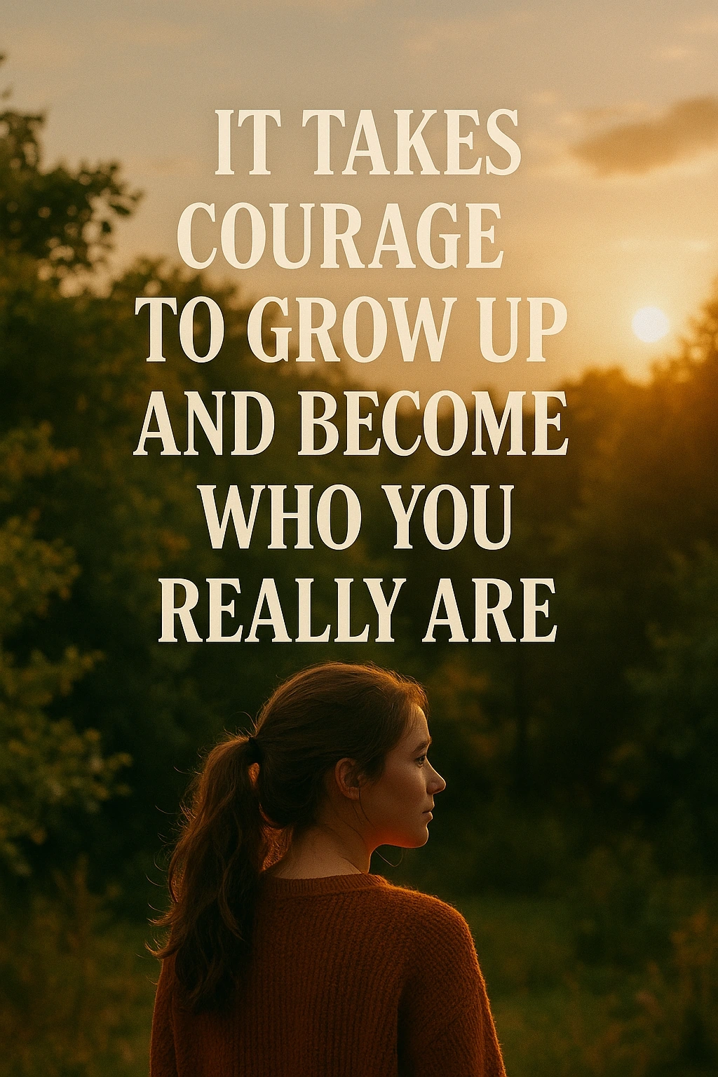 It takes courage to grow up and become who you really are.