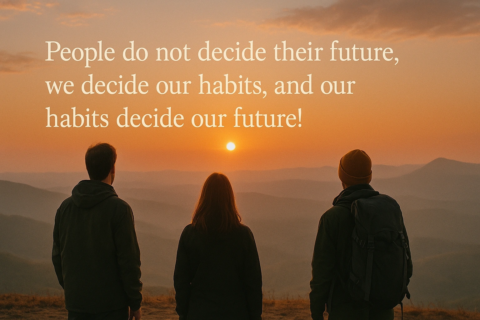 People do not decide their future, we decide our habits, and our habits decide our future!