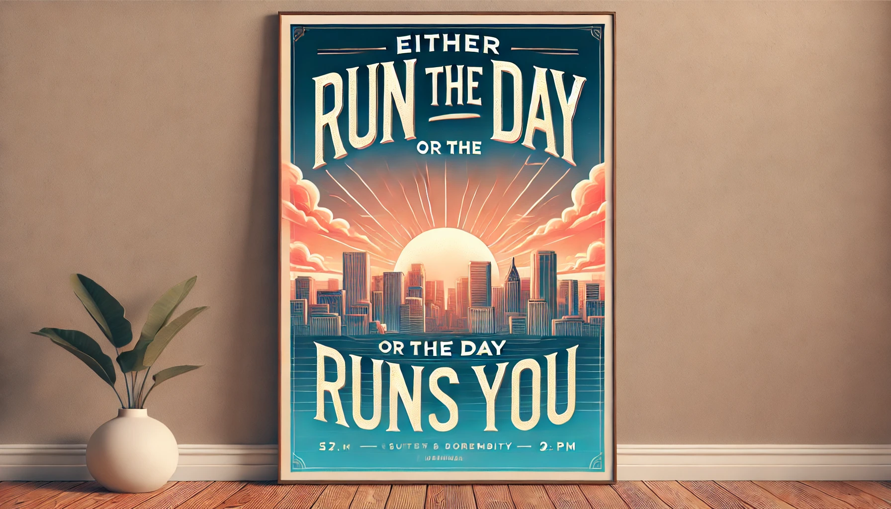 Either run the day or the day runs you