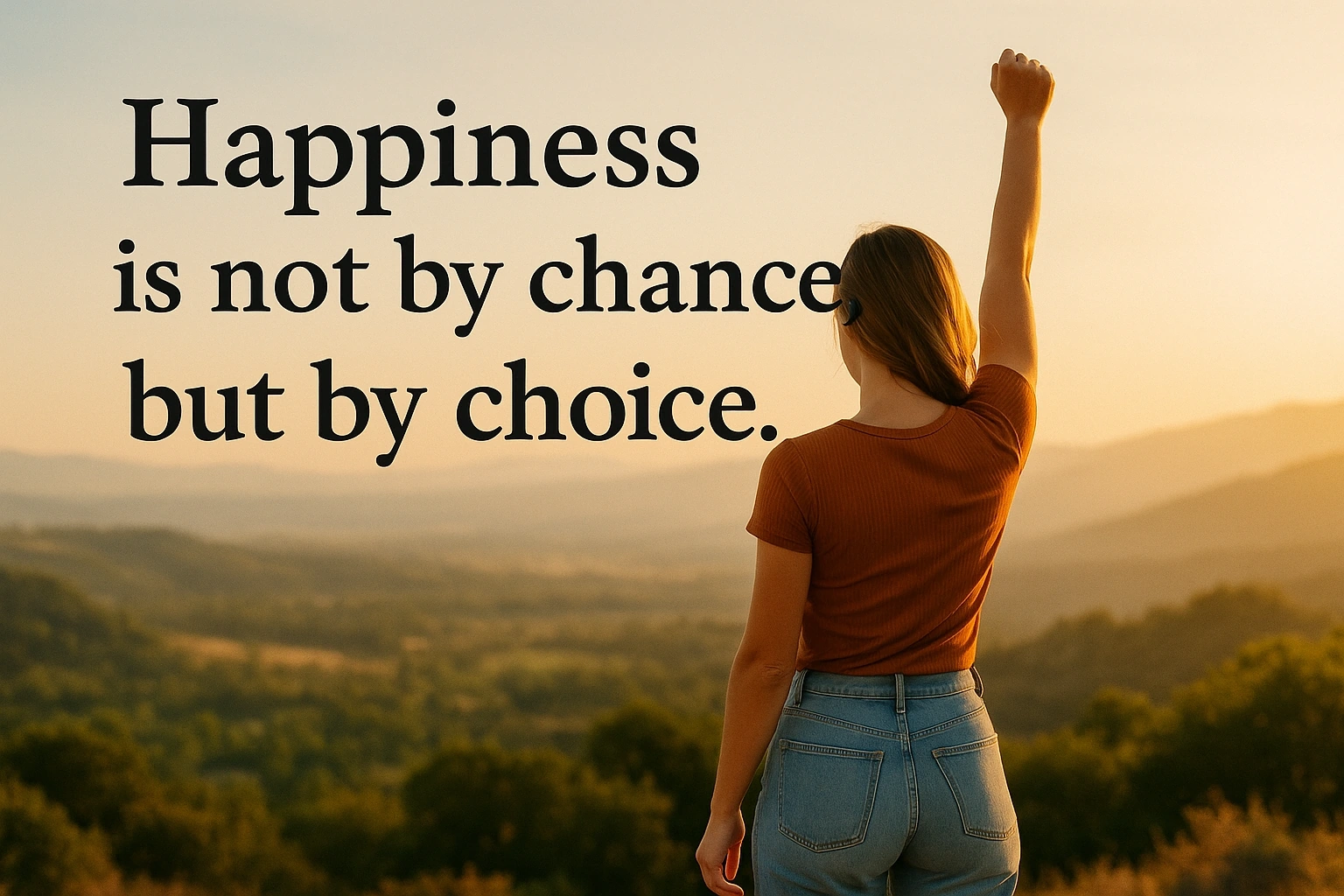 Happiness is not by chance, but by choice