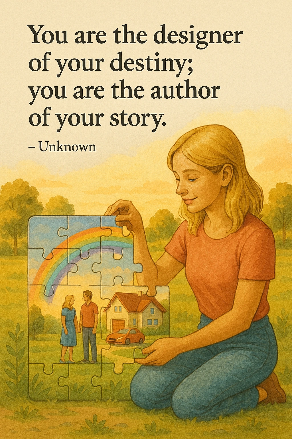 You are the designer of your destiny; you are the author of your story.
