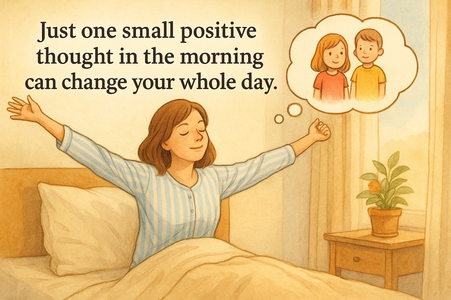 Just one small positive thought in the morning can change your whole day.