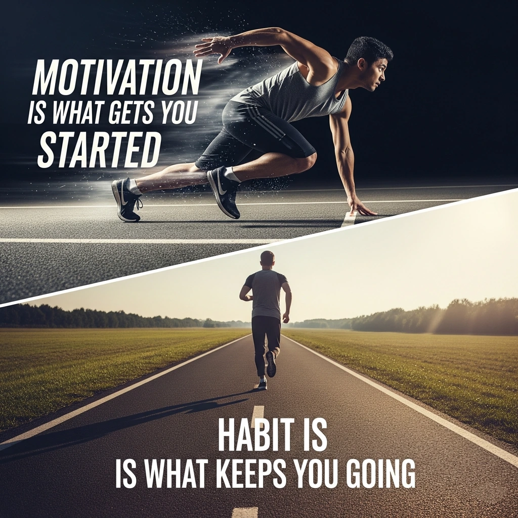 Motivation is what gets you started. Habit is what keeps you going