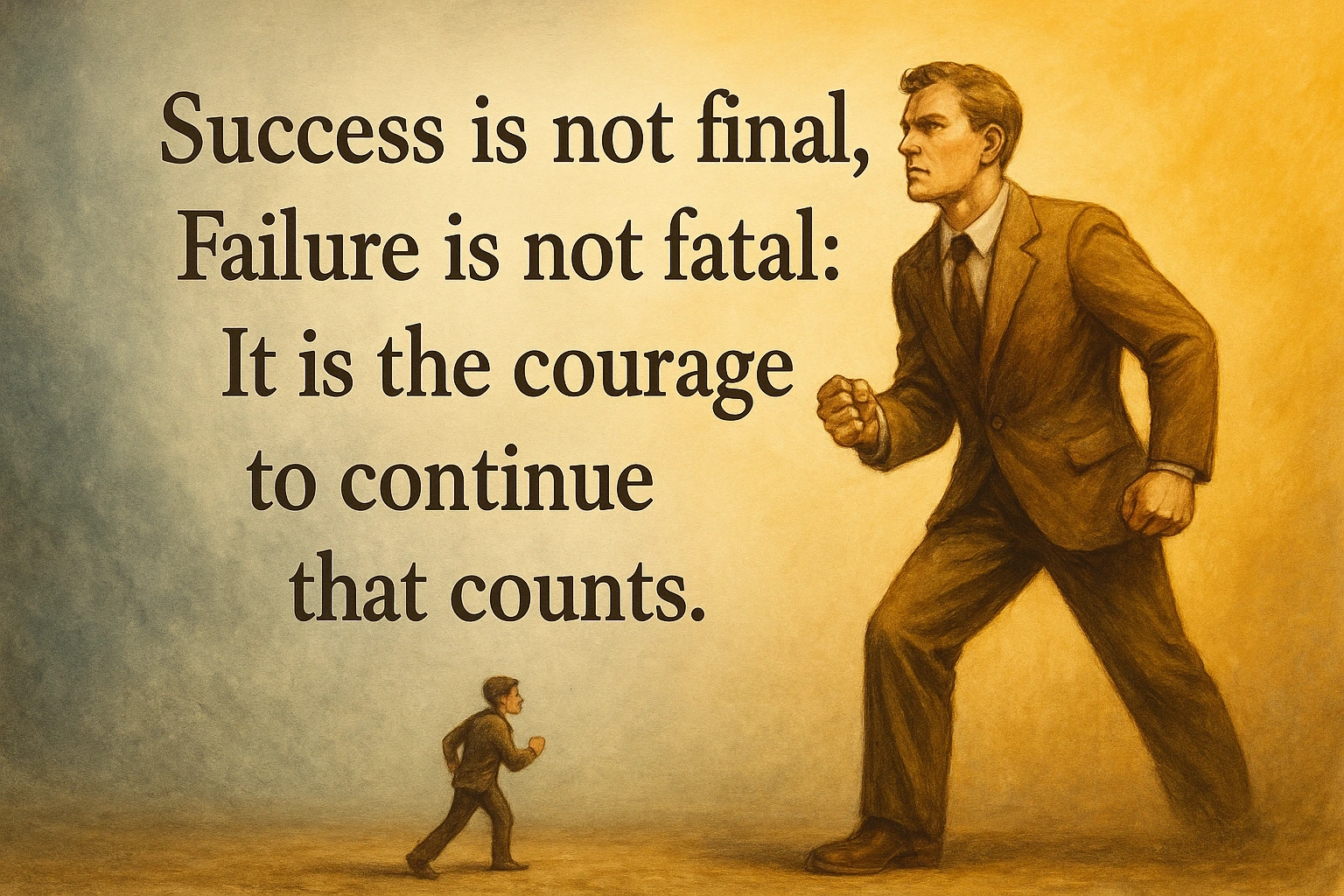 Success is not final, failure is not fatal: It is the courage to continue that counts.