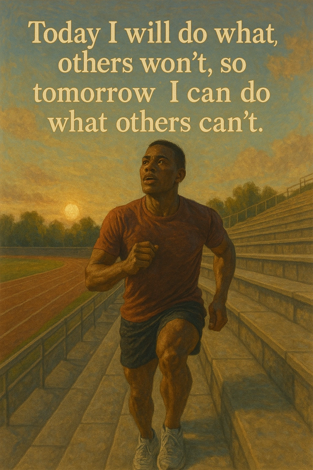 Today I will do what others won't, so tomorrow I can do what others can't